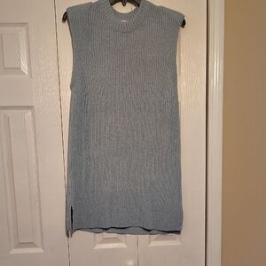 Sleeveless Ribbed Knit Sweater